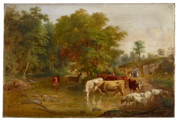 Farm Landscape Scene